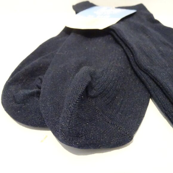 LEE VINTAGE MEN'S Anklet Ribbed Nylon SOCKS FITS 10-13 NOS Made in USA Navy Blue - Picture 2 of 6